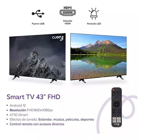 Smart TV Cuory CUO-HDTV43 DLED Android TV Full HD 43"