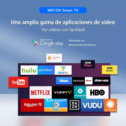 Smart TV Pantalla 32 Pulgadas Weyon Android LED Hd Television 60hz 32WDSNMX