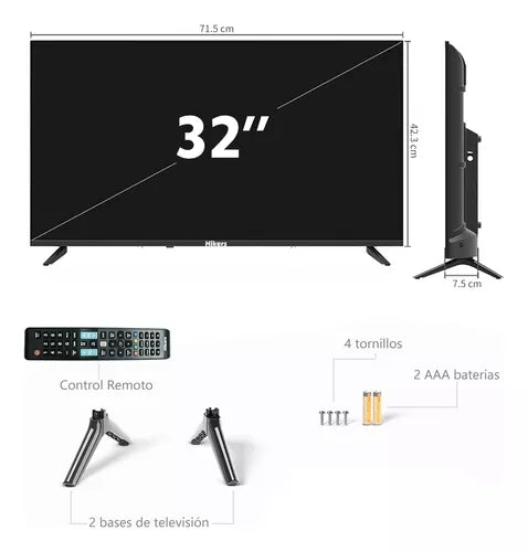 Pantalla Smart Tv Hikers 32 Pulgadas Led Hd Con Dolby/aac